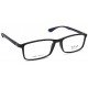 Black Plastic Frame Rectangle Rimmed Eyeglasses