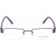 Purple Rectangle Semi-Rimmed Eyeglasses