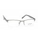 Silver Metallic Rectangle Semi-Rimmed Eyeglasses