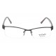 Black Rectangle Semi-Rimmed Unisex Eyeglasses