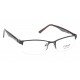 Black Rectangle Semi-Rimmed Unisex Eyeglasses