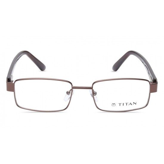Brown Rectangle Rimmed Eyeglasses