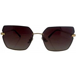 Nayansukh Golden Rimless Frame Sunglasses