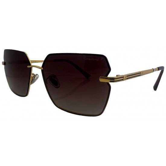 Nayansukh Golden Rimless Frame Sunglasses